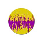 Yellow And Purple In Harmony Magnet 3  (Round)