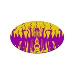Yellow And Purple In Harmony Sticker Oval (100 pack)
