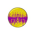 Yellow And Purple In Harmony Hat Clip Ball Marker