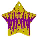 Yellow And Purple In Harmony Star Ornament (Two Sides)