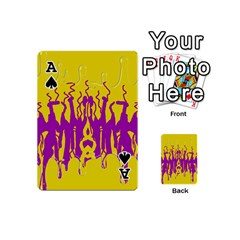 Ace Yellow And Purple In Harmony Playing Cards 54 Designs (Mini) from UrbanLoad.com Front - SpadeA