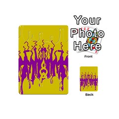 Yellow And Purple In Harmony Playing Cards 54 Designs (Mini) from UrbanLoad.com Back