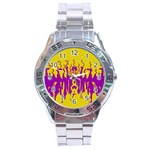 Yellow And Purple In Harmony Stainless Steel Analogue Watch