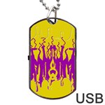 Yellow And Purple In Harmony Dog Tag USB Flash (Two Sides)