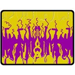 Yellow And Purple In Harmony Two Sides Fleece Blanket (Large)