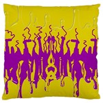 Yellow And Purple In Harmony Large Premium Plush Fleece Cushion Case (Two Sides)