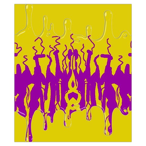 Yellow And Purple In Harmony Drawstring Pouch (XS) from UrbanLoad.com Front