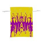 Yellow And Purple In Harmony Lightweight Drawstring Pouch (M)
