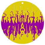 Yellow And Purple In Harmony UV Print Acrylic Ornament Round
