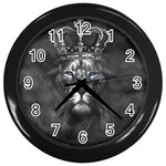 Lion King Of The Jungle Nature Wall Clock (Black)