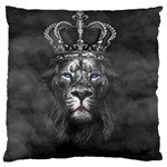 Lion King Of The Jungle Nature Standard Premium Plush Fleece Cushion Case (Two Sides)