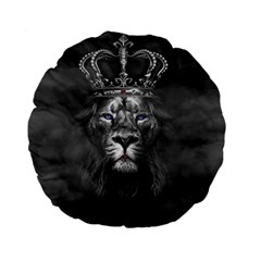 Lion King Of The Jungle Nature Standard 15  Premium Flano Round Cushions from UrbanLoad.com Back