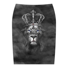 Lion King Of The Jungle Nature Midi Wrap Pencil Skirt from UrbanLoad.com Back