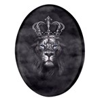 Lion King Of The Jungle Nature Oval Glass Fridge Magnet (4 pack)