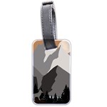 Mountain Wolf Tree Nature Moon Luggage Tag (two sides)