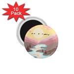 Mountain Birds River Sunset Nature 1.75  Magnets (10 pack) 