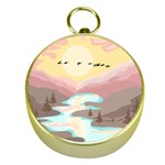 Mountain Birds River Sunset Nature Gold Compasses