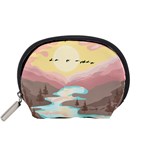 Mountain Birds River Sunset Nature Accessory Pouch (Small)
