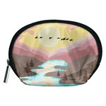 Mountain Birds River Sunset Nature Accessory Pouch (Medium)