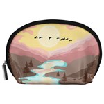 Mountain Birds River Sunset Nature Accessory Pouch (Large)