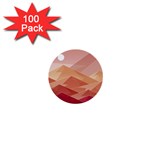 Mountains Sunset Landscape Nature 1  Mini Buttons (100 pack) 