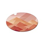Mountains Sunset Landscape Nature Sticker Oval (10 pack)
