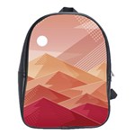 Mountains Sunset Landscape Nature School Bag (Large)
