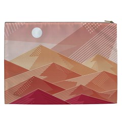 Mountains Sunset Landscape Nature Cosmetic Bag (XXL) from UrbanLoad.com Back
