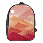 Mountains Sunset Landscape Nature School Bag (XL)