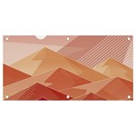 Mountains Sunset Landscape Nature Banner and Sign 4  x 2 