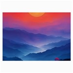 Valley Night Mountains Large Glasses Cloth (2 Sides)