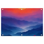 Valley Night Mountains Banner and Sign 6  x 4 