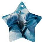 Dolphin Swimming Sea Ocean Ornament (Star)