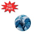 Dolphin Swimming Sea Ocean 1  Mini Buttons (100 pack) 