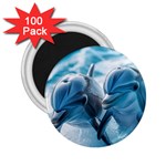 Dolphin Swimming Sea Ocean 2.25  Magnets (100 pack) 