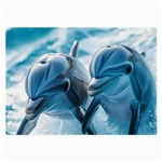 Dolphin Swimming Sea Ocean Large Glasses Cloth