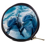 Dolphin Swimming Sea Ocean Mini Makeup Bag