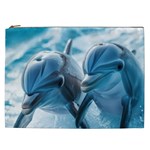 Dolphin Swimming Sea Ocean Cosmetic Bag (XXL)