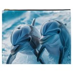 Dolphin Swimming Sea Ocean Cosmetic Bag (XXXL)