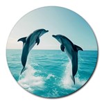 Dolphin Sea Ocean Round Mousepad