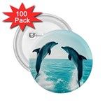 Dolphin Sea Ocean 2.25  Buttons (100 pack) 