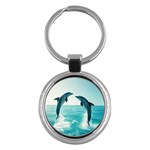 Dolphin Sea Ocean Key Chain (Round)