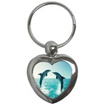 Dolphin Sea Ocean Key Chain (Heart)