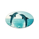 Dolphin Sea Ocean Sticker Oval (100 pack)
