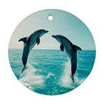 Dolphin Sea Ocean Round Ornament (Two Sides)