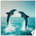 Dolphin Sea Ocean Canvas 12  x 12 