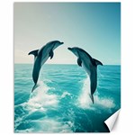 Dolphin Sea Ocean Canvas 16  x 20 