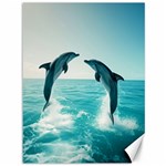 Dolphin Sea Ocean Canvas 36  x 48 