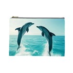 Dolphin Sea Ocean Cosmetic Bag (Large)