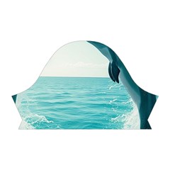 Dolphin Sea Ocean Short Sleeve V Left Sleeve